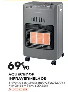 Oferta de Jocel - Injocel - Aquecedor Infravermelhos por 69,9€ em Bricomarché