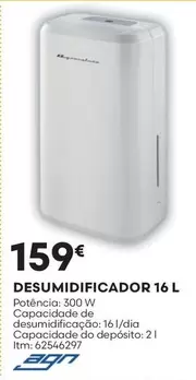 Oferta de Desumidificador 16 L por 159€ em Bricomarché