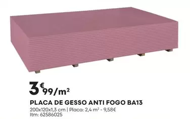 Oferta de Placa De Gessomante Fogo Ba13 por 3,99€ em Bricomarché