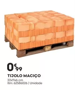 Oferta de Tijolo Maciço por 0,99€ em Bricomarché