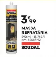 Oferta de Soudal - Massa Refrataria por 3,99€ em Bricomarché