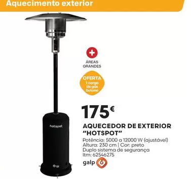 Oferta de A+ - Hotspot - Aquecedor De Exterior por 175€ em Bricomarché