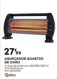 Oferta de Delba - Aquecedor Quartzo De Chao por 27,99€ em Bricomarché