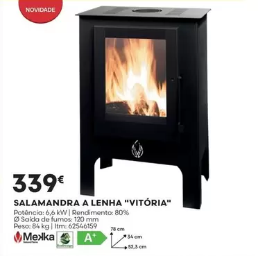 Oferta de Salamandra A Lenha "Vitoria" por 339€ em Bricomarché