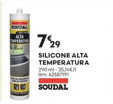 Oferta de Soudal - Silicone Alta Temperatura por 7,29€ em Bricomarché