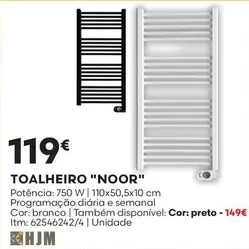 Oferta de Toalheiro "noor" por 119€ em Bricomarché