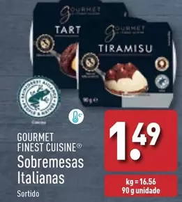 Oferta de Gourmet Finest Cuisine - Sobremesa Italianas por 1,49€ em Aldi