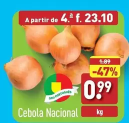 Oferta de A+ - Cebola Nacional por 0,99€ em Aldi