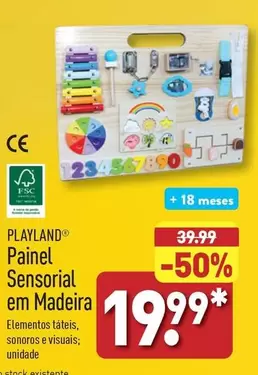 Oferta de Madeira - Panel Sensorial Em Madeira por 19,99€ em Aldi