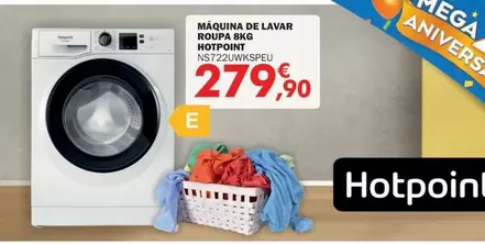 Oferta de Hotpoint - Máquina De Lavar Roupa 8kg por 279,9€ em E.Leclerc