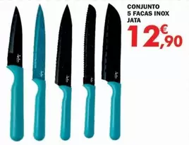 Oferta de Jata - Conjunto 5 Facas Inox por 12,9€ em E.Leclerc