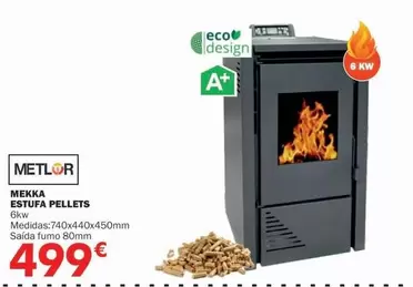 Oferta de Eco+ - Estufa Pellets por 499€ em E.Leclerc