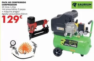 Oferta de Pack Ar Comp Primo Compressor por 129€ em E.Leclerc