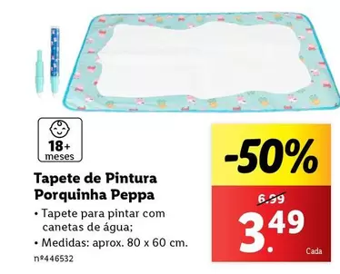 Oferta de .Com - Tapete De Pintura Porquinha Peppa por 3,49€ em Lidl