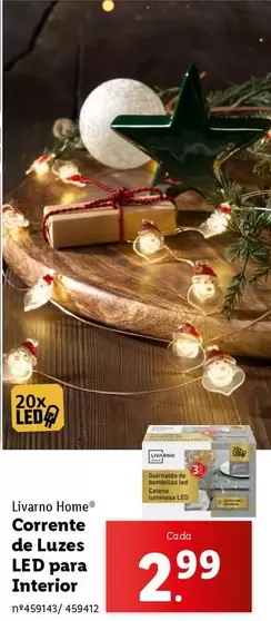 Oferta de Livarno Home - Corrente De Luzes Led Para Interior por 2,99€ em Lidl