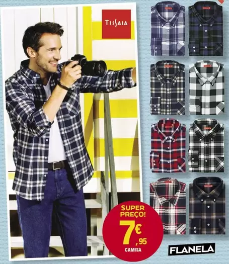 Oferta de Flanela - Camisa por 7,95€ em E.Leclerc