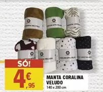 Oferta de Manta Coralina Veludo por 4,95€ em E.Leclerc