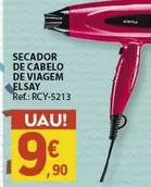 Oferta de Elsay - Secador De Cabelo De Viagem por 9,9€ em E.Leclerc