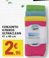 Oferta de Conjunto 4 Panos Ultraclean por 2,95€ em E.Leclerc