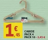 Oferta de Cabide Pack 4 Pack 10 por 1,45€ em E.Leclerc