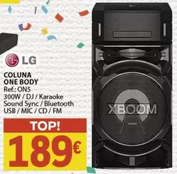 Oferta de LG - Coluna One Body por 189€ em E.Leclerc