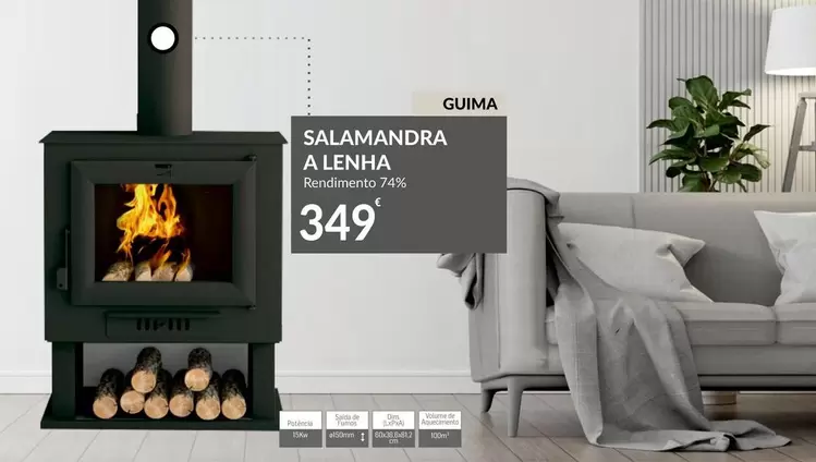 Oferta de A+ - Salamandra A Lenha por 349€ em E.Leclerc