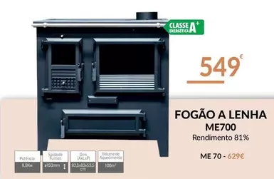 Oferta de A+ - Fogao A Lenha por 549€ em E.Leclerc