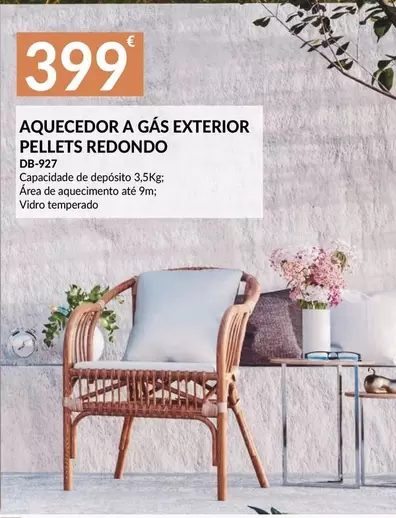 Oferta de A+ - Aquecedor A Gas Exterior Pellets por 399€ em E.Leclerc