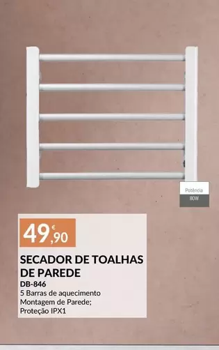 Oferta de Secador De Toalhas De Parede por 49,9€ em E.Leclerc