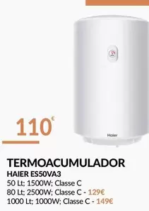 Oferta de Haier - Termoacumulador Es50va3 por 110€ em E.Leclerc