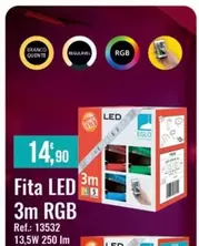 Oferta de Fita Led 3m por 14,9€ em E.Leclerc