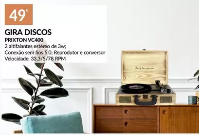 Oferta de Gira Discos Vc400 por 49€ em E.Leclerc