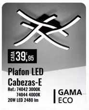 Oferta de Gama - Plafon Led Cabezas-e por 39,95€ em E.Leclerc