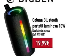 Oferta de Coluna Bluetooth Portatil Luminosa 10w por 19,99€ em E.Leclerc