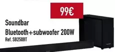 Oferta de Soundbar Bluetooth+subwoofer 200w por 0,99€ em E.Leclerc