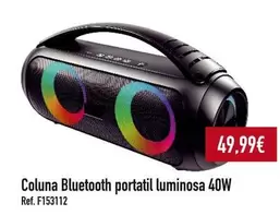 Oferta de Coluna Bluetooth Portatil Luminosa 40w por 49,99€ em E.Leclerc