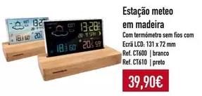 Oferta de Estação Meteo Em Madeira por 39,9€ em E.Leclerc