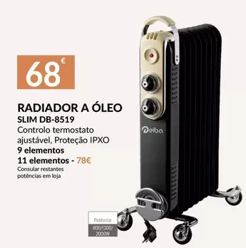 Oferta de A+ - Radiador A Oleo Slim Db-8519 por 68€ em E.Leclerc