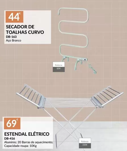 Oferta de Secador De Toalha Curvo Db-143 por 69€ em E.Leclerc