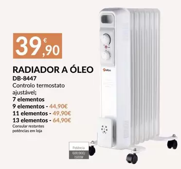 Oferta de A+ - Radiador A Oleo Db-8447 por 39,9€ em E.Leclerc