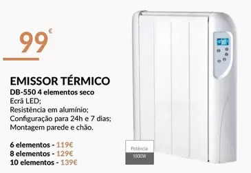 Oferta de Emissor Termico por 99€ em E.Leclerc