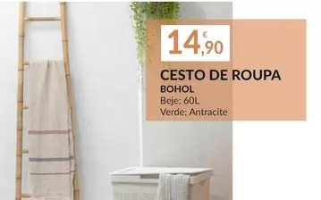 Oferta de Cesto De Roupa por 14,9€ em E.Leclerc