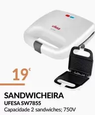 Oferta de Ufesa - Sandwicheira por 19€ em E.Leclerc