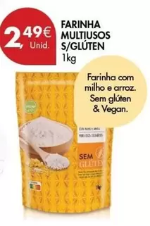 Oferta de .Com - Farinha Multiusos S/Gluten por 2,49€ em Pingo Doce