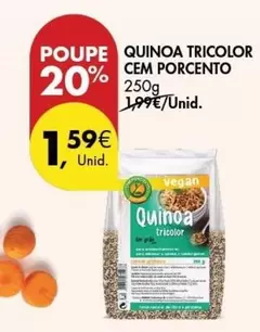 Oferta de Cem Porcento - Quinoa Tricolor por 1,59€ em Pingo Doce