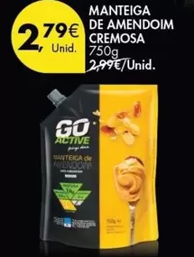 Oferta de Go Active - Manteiga De Amendoim Cremosa por 2,79€ em Pingo Doce