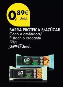 Oferta de Go - Barra Proteica S/açúcar por 0,89€ em Pingo Doce