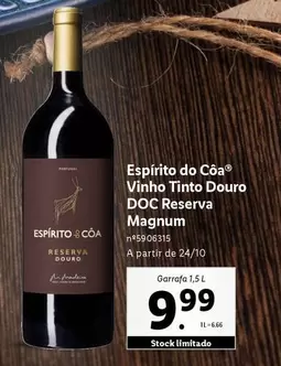 Oferta de Magnum - Espirito Do Cóa Vinho Tinto Douro DOC Reserva por 9,99€ em Lidl