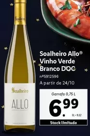 Oferta de Soalheiro -  Allo® - Vinho Verde Branco DOC por 6,99€ em Lidl