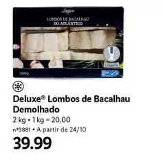 Oferta de Deluxe - Lombos De Bacalhau Demolhado por 39,99€ em Lidl